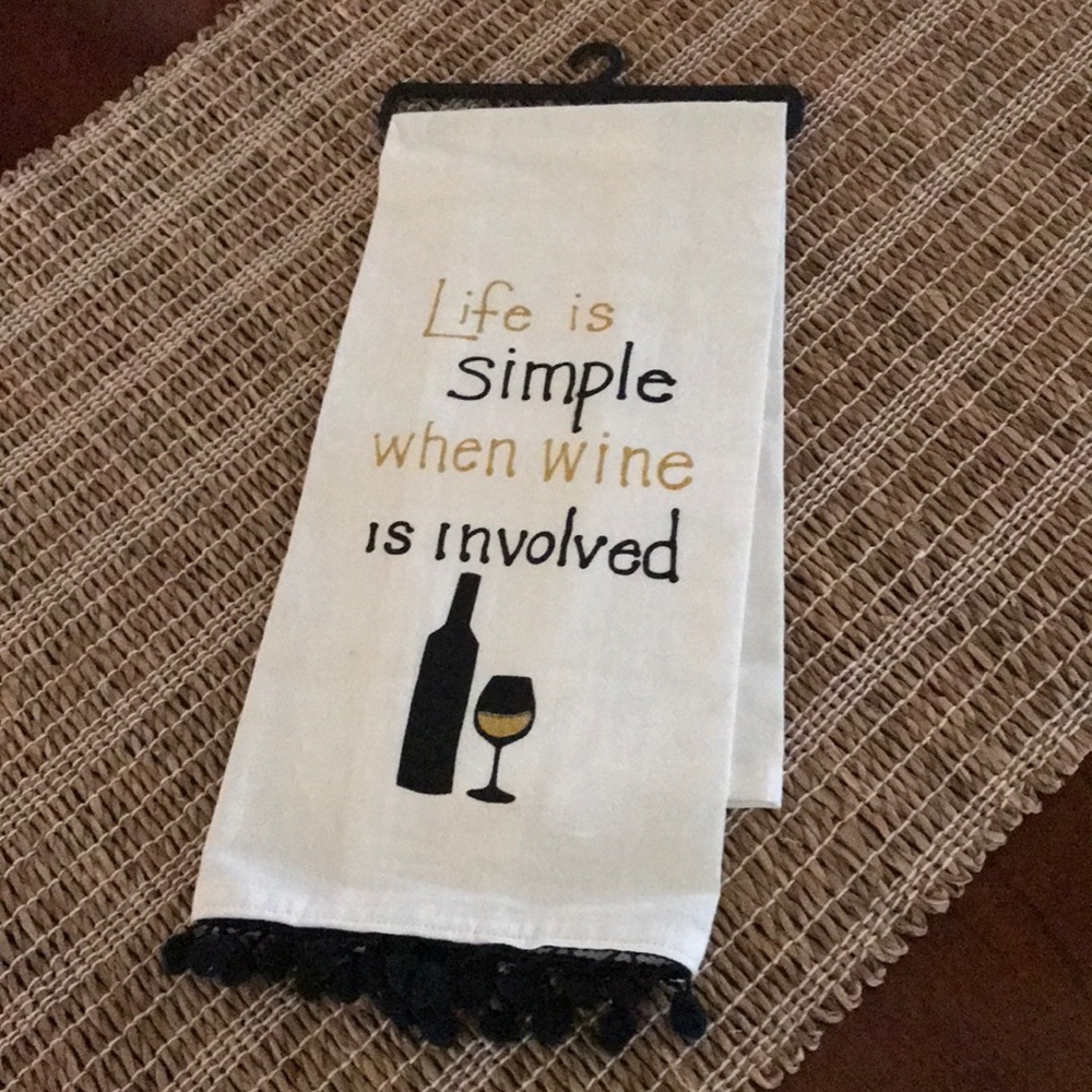 2 Towels: Santa and Wine Hand Towels